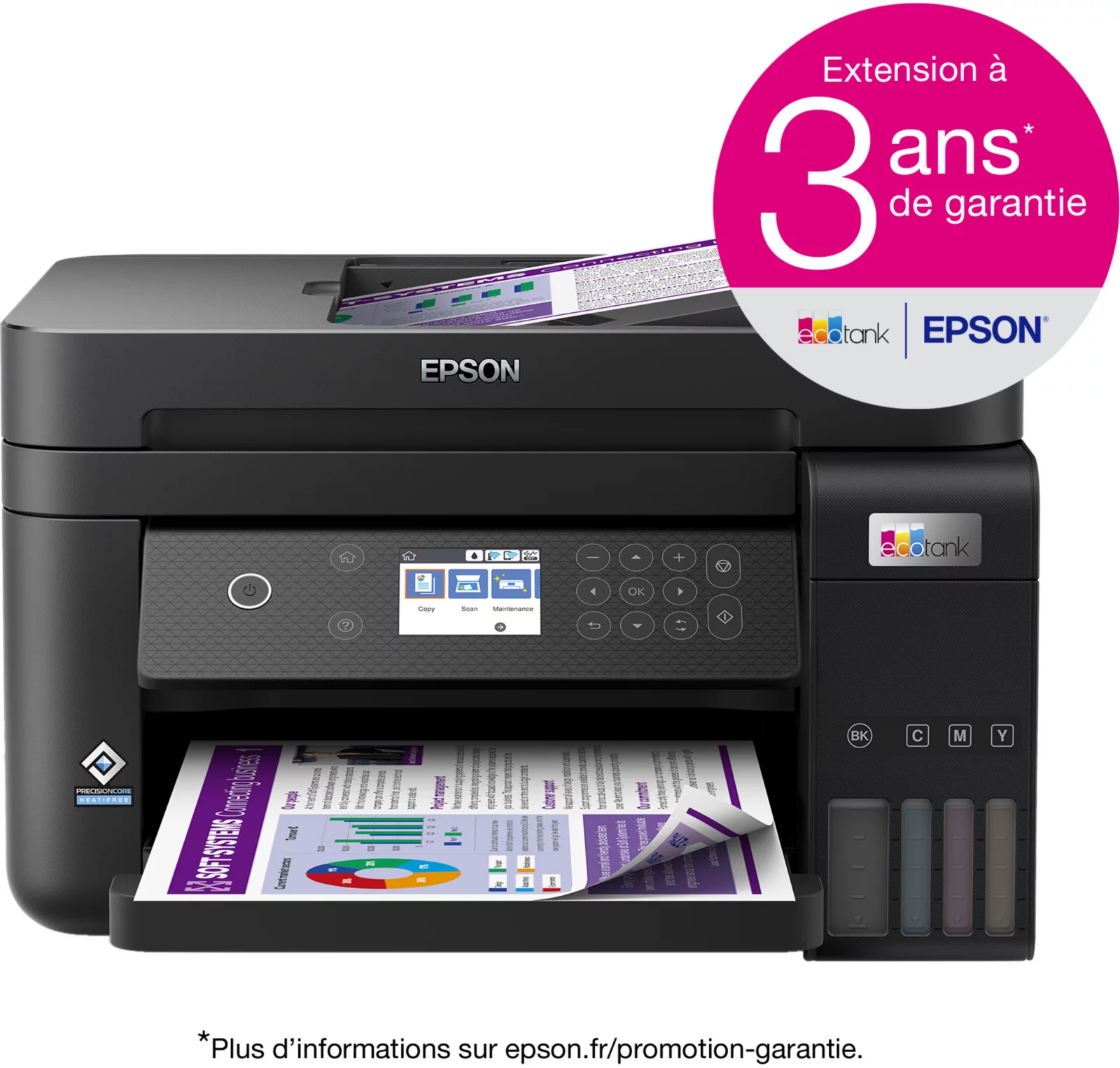 EcoTank ET-3850 : Économie d'encre garantie